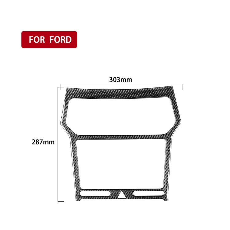 Car Carbon Fiber Navigation Panel Decorative Sticker for Ford Explorer 2016-2019, Left Drive, Nav...