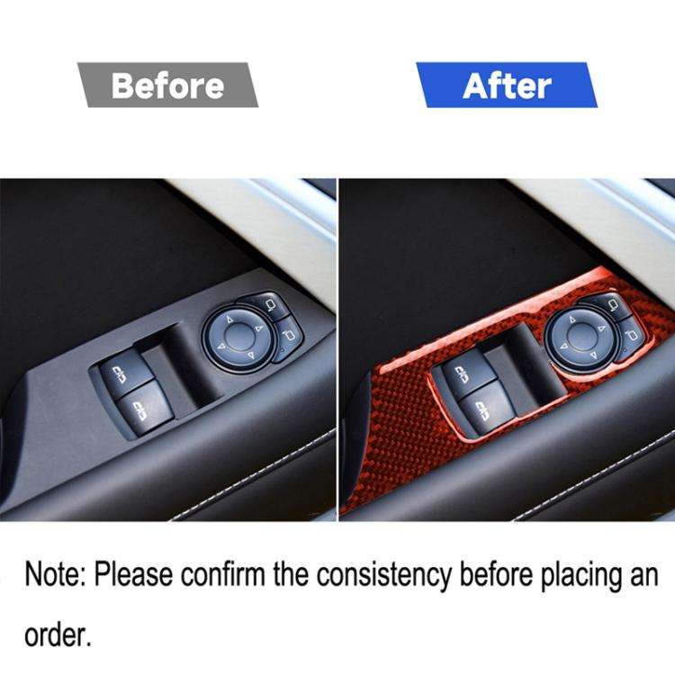 Car Carbon Fiber Window Lift Panel Decorative Sticker for Chevrolet Camaro 2017-2019, Left Drive,...