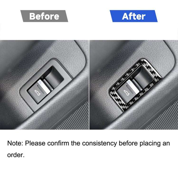 Car Carbon Fiber Trunk Switch Sticker for Audi A6L / A7 2019-, Left and Right Drive Universal, Tr...