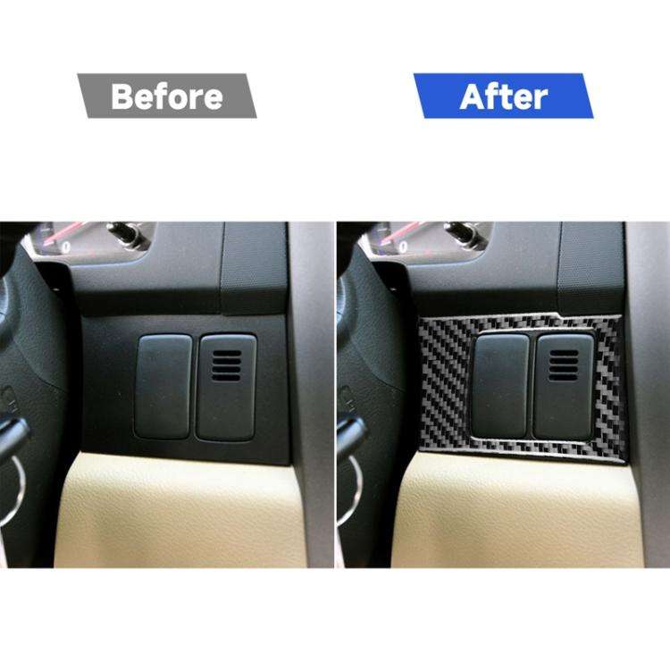 2 PCS / Set Carbon Fiber Car Central Control Card Box Panel Decorative Sticker for Honda CRV 2007...