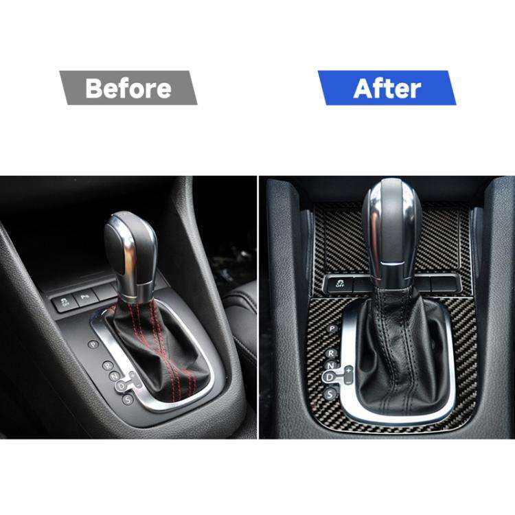Carbon Fiber Car Ashtray Panel Decorative Sticker for Volkswagen Golf 6 2008-2012, Ashtray Panel