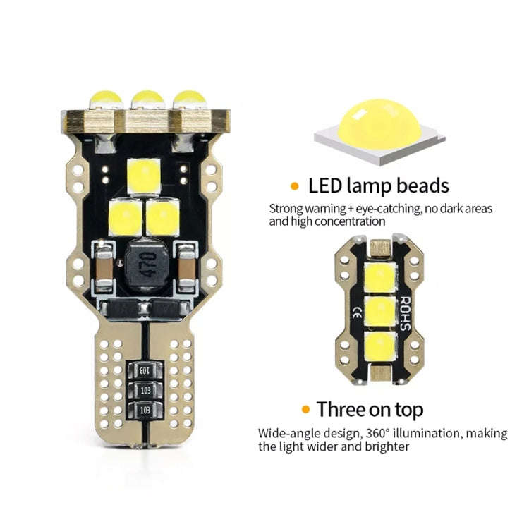 4pcs T15 DC12V / 1.5W / 0.13A / 540LM Car Decoding Reversing Light 9LEDs SMD-3030 Lamp Beads, 4pc...
