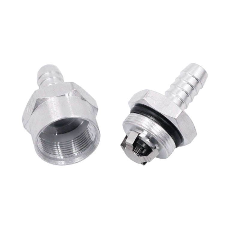 Car 8mm Aluminium Alloy Fuel Petrol One Way Non Return Check Valve, 8mm Silver