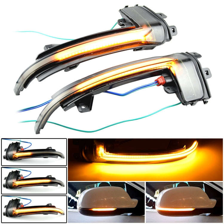 1 Pair For Audi A4 B8.5 Car Dynamic LED Turn Signal Light Rearview Mirror Flasher Water Blinker, ...