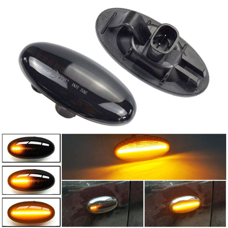 2pcs For Mazda 2 DY 2003-2007 Car Dynamic LED Fender Side Light, For Mazda 2 DY 2003-2007 (Transp...