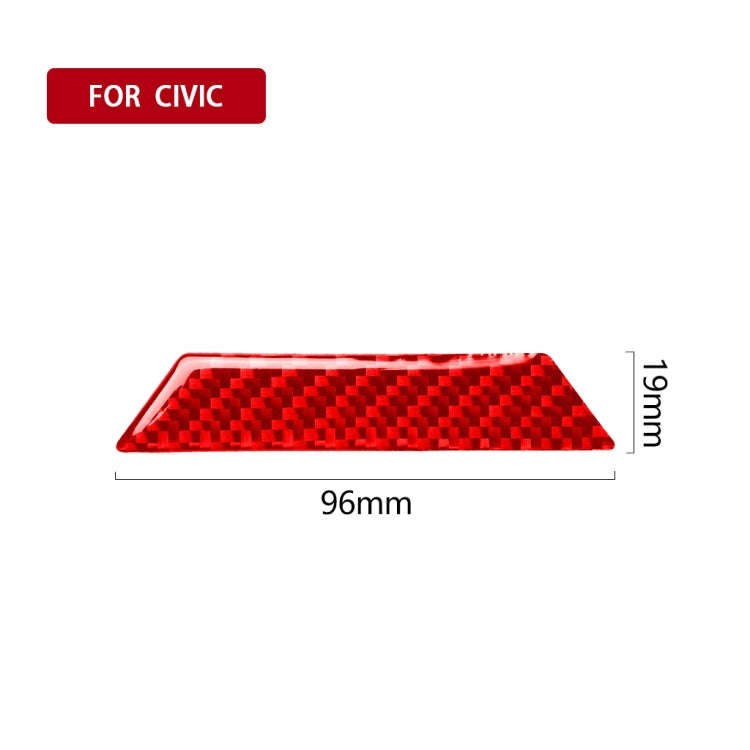 Car Carbon Fiber Storage Compartment Decorative Sticker for Honda Tenth Generation Civic 2016-201...