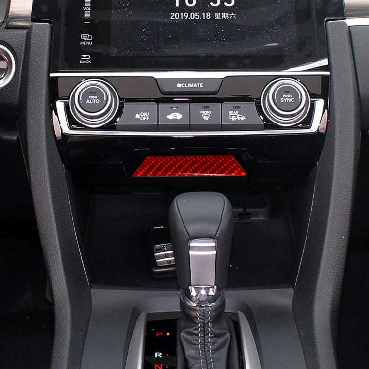 Car Carbon Fiber Storage Compartment Decorative Sticker for Honda Tenth Generation Civic 2016-201...