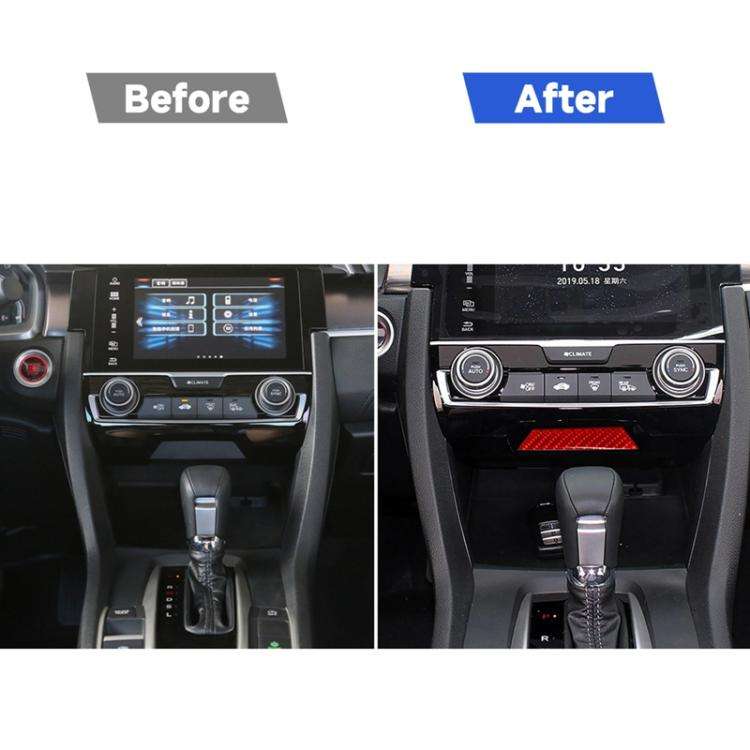 Car Carbon Fiber Storage Compartment Decorative Sticker for Honda Tenth Generation Civic 2016-201...