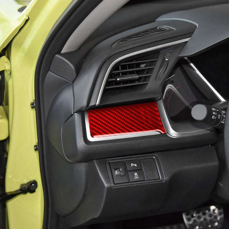 Car Carbon Fiber Central Control Left Decorative Sticker for Honda Tenth Generation Civic 2016-20...