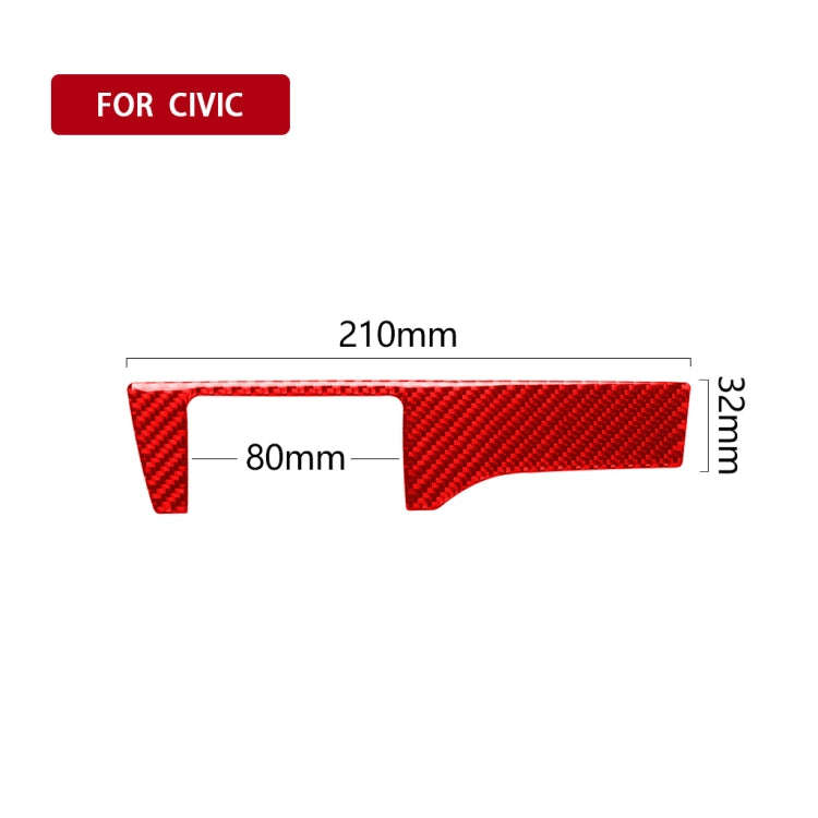 Car Carbon Fiber Headlight Switch Panel Decorative Sticker for Honda Tenth Generation Civic 2016-...