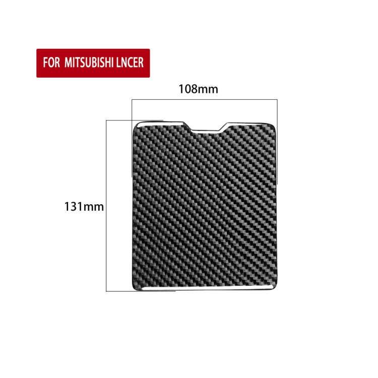 Car Carbon Fiber Driver Storage Box Decorative Sticker for Mitsubishi Lancer EVO 2008-2015, Left ...