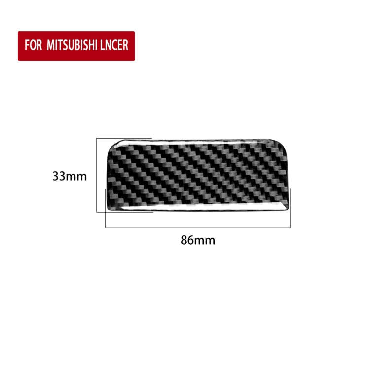 Car Carbon Fiber Passenger Side Storage Box Decorative Sticker for Mitsubishi Lancer EVO 2008-201...