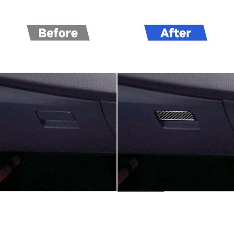 Car Carbon Fiber Passenger Side Storage Box Decorative Sticker for Mitsubishi Lancer EVO 2008-201...