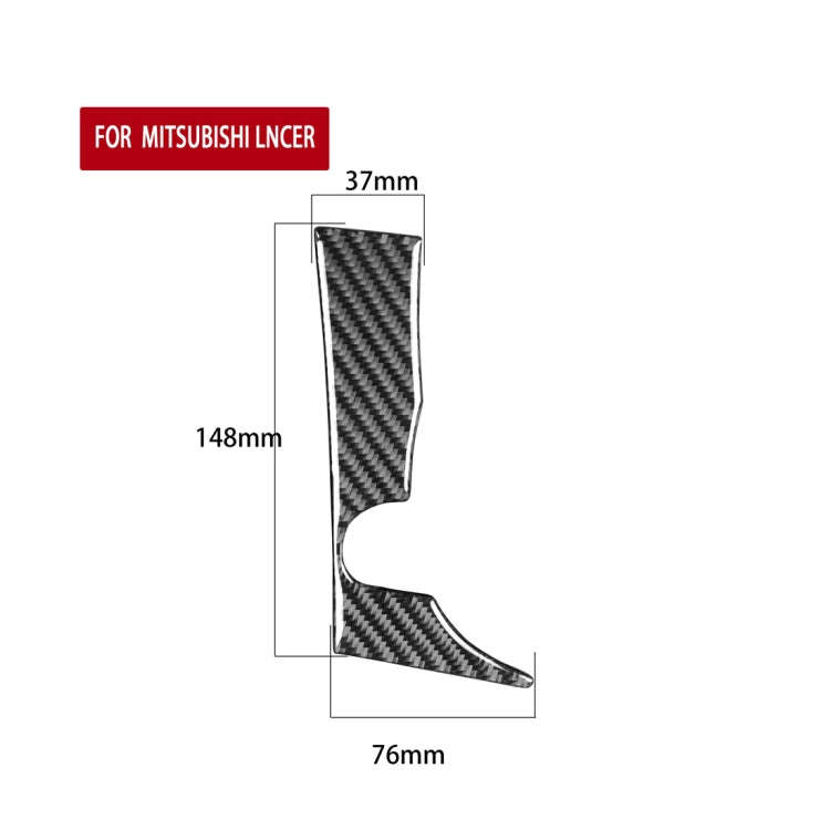 Car Carbon Fiber INFO Button Decorative Sticker for Mitsubishi Lancer EVO 2008-2015, Left Drive, ...