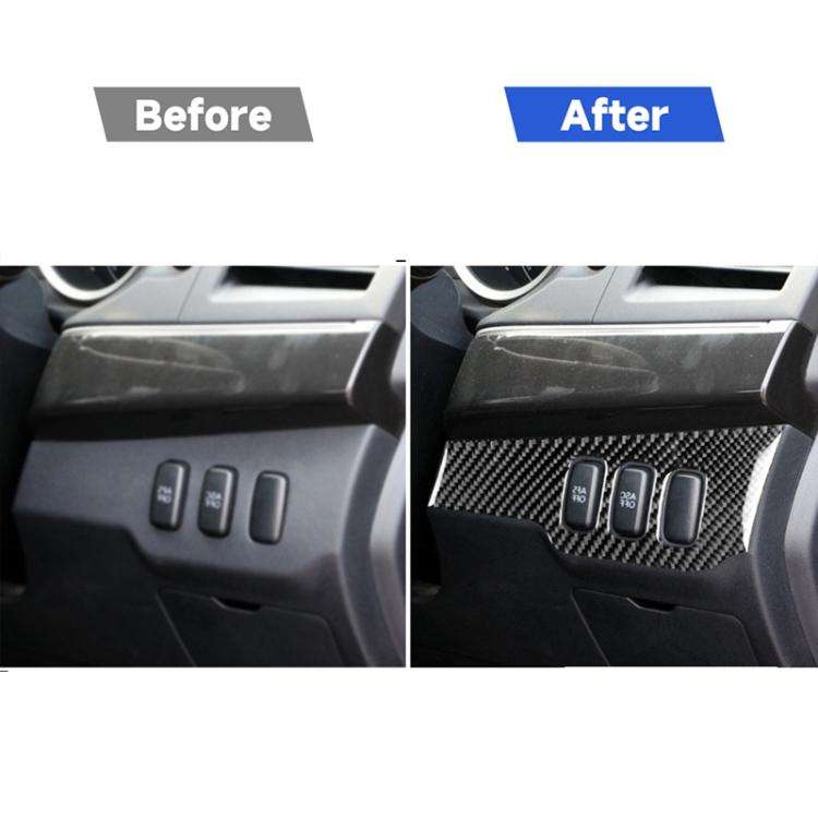 Car Carbon Fiber Dimming Control Panel Decorative Sticker for Mitsubishi Lancer EVO 2008-2015, Ri...