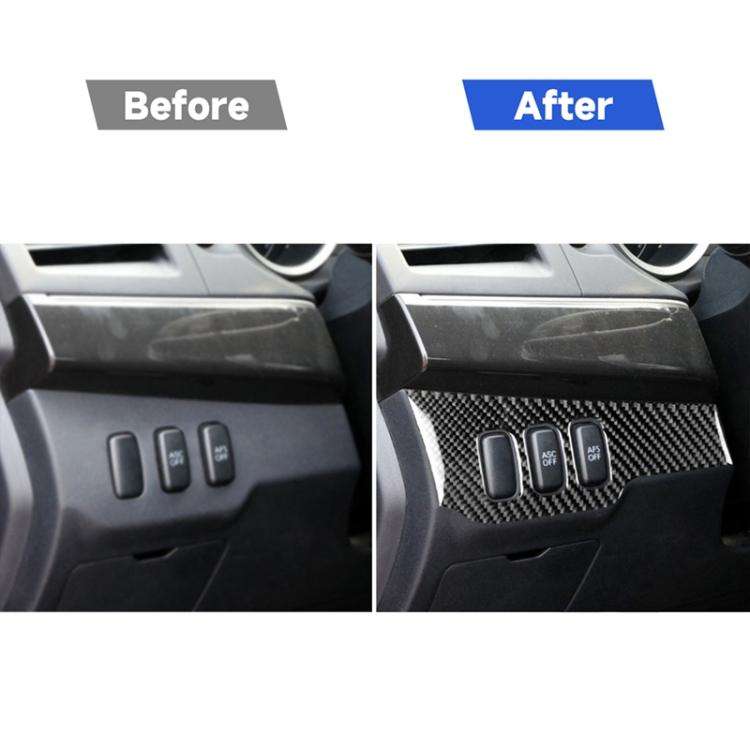 Car Carbon Fiber Dimming Control Panel Decorative Sticker for Mitsubishi Lancer EVO 2008-2015, Le...