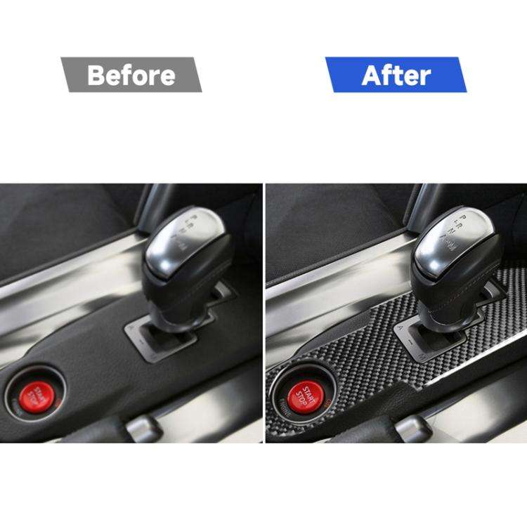 Car Carbon Fiber Gear Shift Panel Decorative Sticker for Nissan GTR R35 2008-2016, Left and Right...