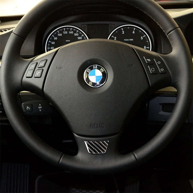 Little B Version Carbon Fiber Car Steering Wheel Decorative Sticker for BMW E90 2005-2012, Steeri...