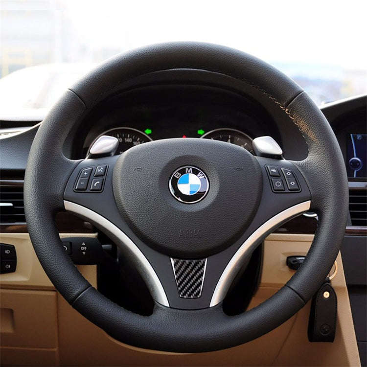 Large A Version Carbon Fiber Car Steering Wheel Decorative Sticker for BMW E90 2005-2012, Steerin...