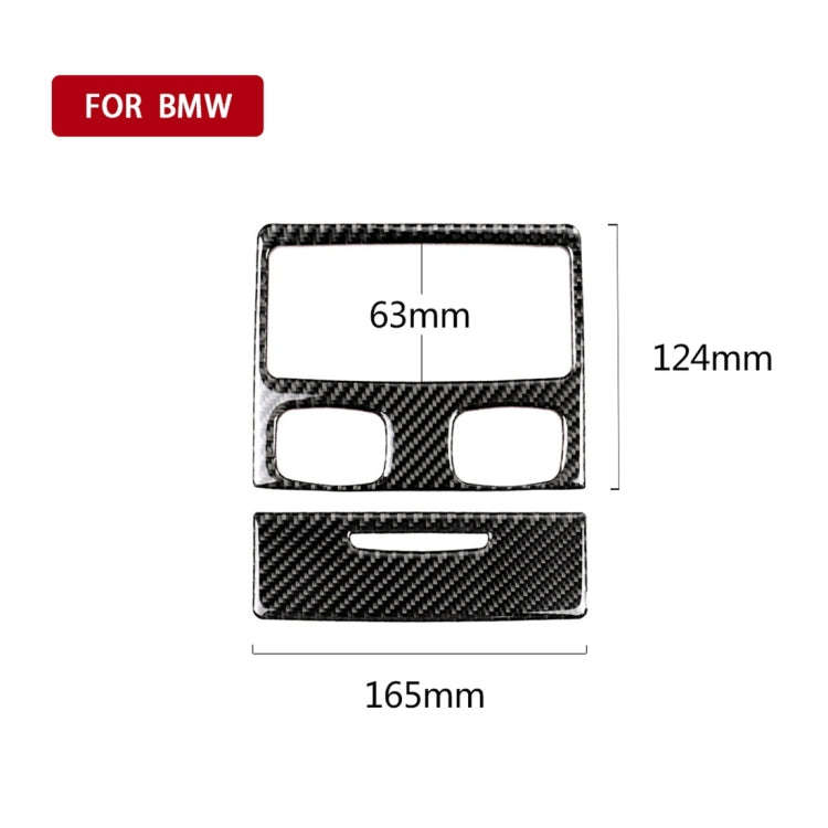 Carbon Fiber Car Rear Air Vent Combination Decorative Sticker with Hole for BMW E90 / E92 2005-20...