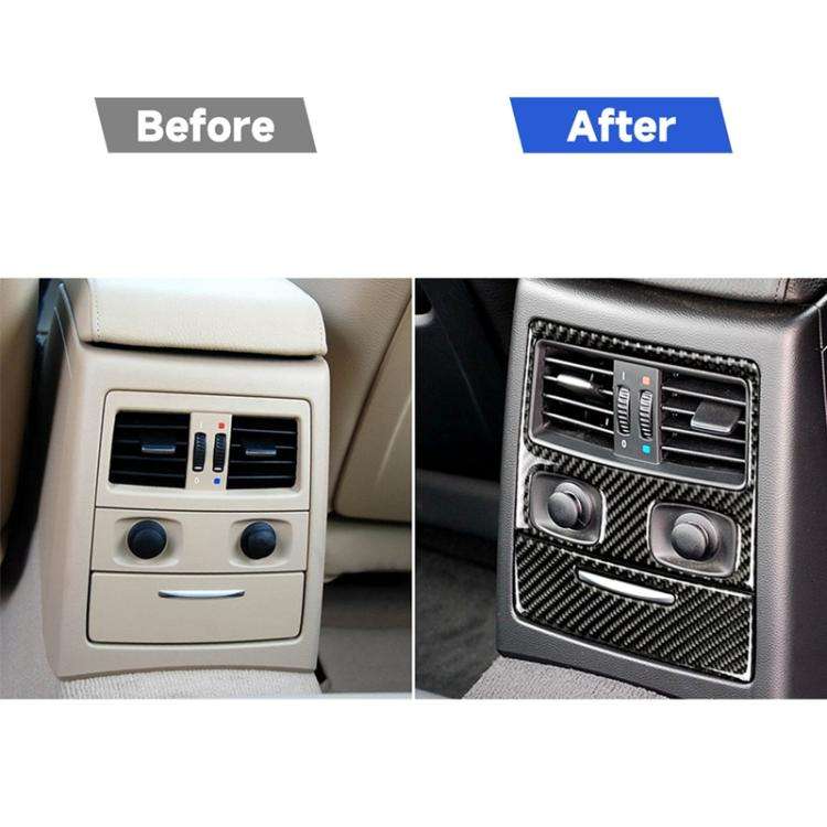 Carbon Fiber Car Rear Air Vent Combination Decorative Sticker with Hole for BMW E90 / E92 2005-20...