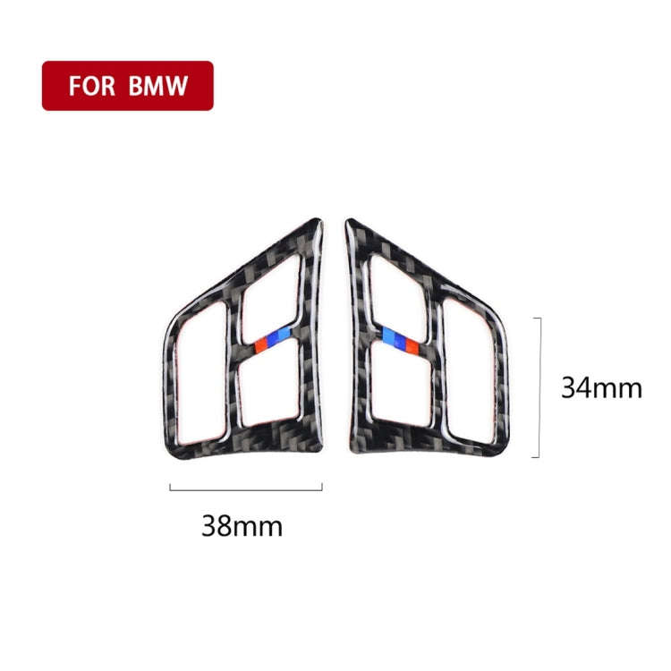 Three Color Carbon Fiber Car Steering Wheel Key Frame Decorative Sticker for BMW E90 2005-2012, K...