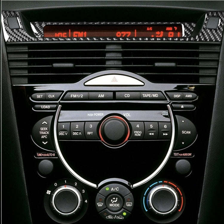 2 PCS Car Carbon Fiber Information Display Decorative Sticker for Mazda RX8 2004-2008, Left and R...