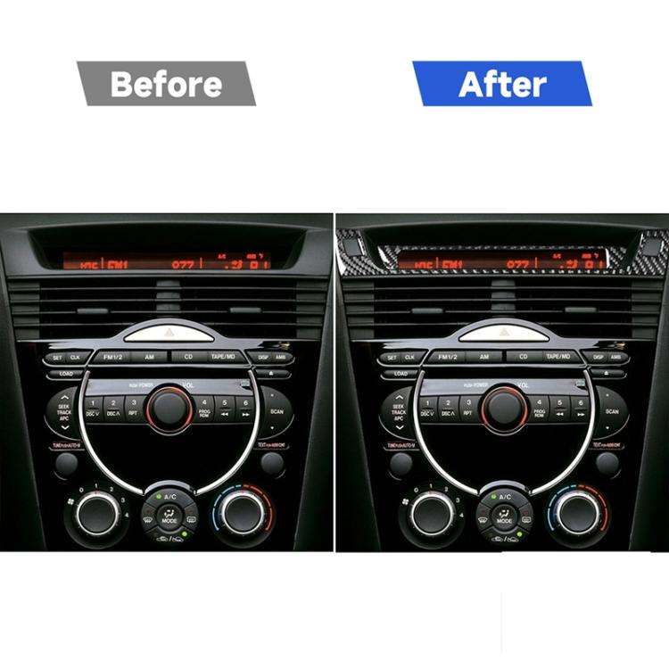 2 PCS Car Carbon Fiber Information Display Decorative Sticker for Mazda RX8 2004-2008, Left and R...