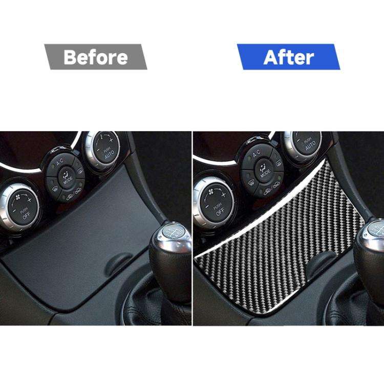 Car Carbon Fiber Storage Box Panel Decorative Sticker for Mazda RX8 2004-2008, Left and Right Dri...