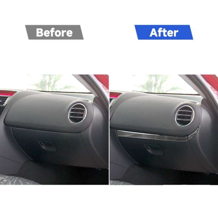 2 in 1 Car Carbon Fiber Passenger Side Storage Decorative Sticker for Mazda RX8 2004-2008, Left a...