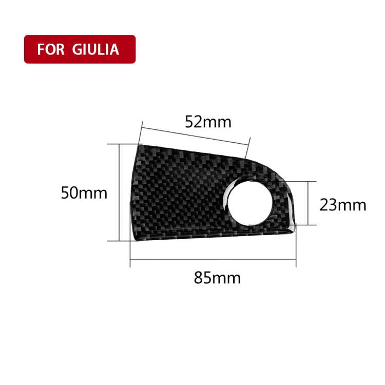 Car Carbon Fiber Passenger Seat Storage Decorative Sticker for Alfa Romeo Giulia 2017-2019, Left ...
