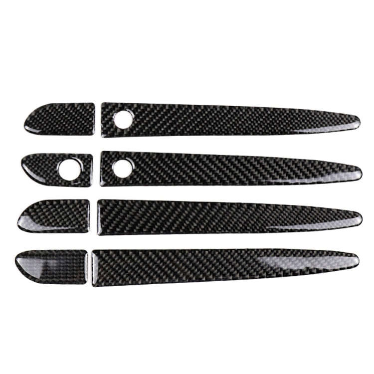 One Set Car Carbon Fiber Outside Door Handle with Smart Hole Decorative Sticker for Mazda CX-5 20...
