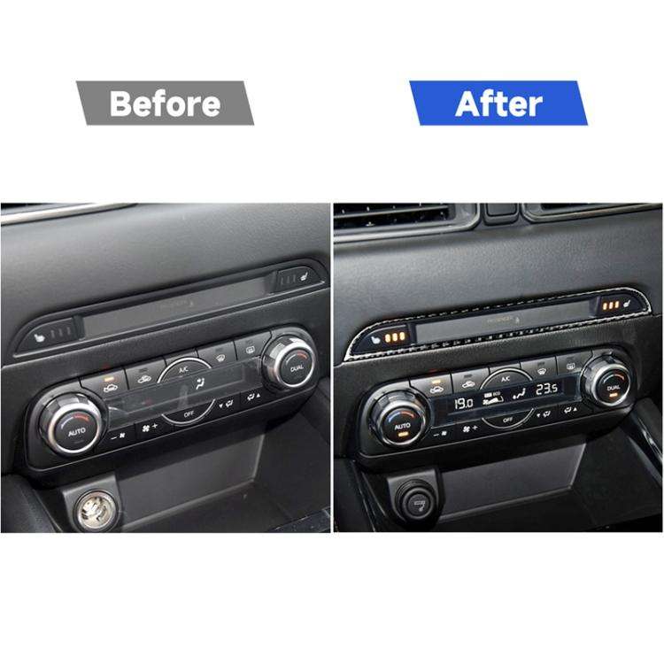 Car Carbon Fiber Central Control Panel Decorative Sticker for Mazda CX-5 2017-2018, Left and Righ...
