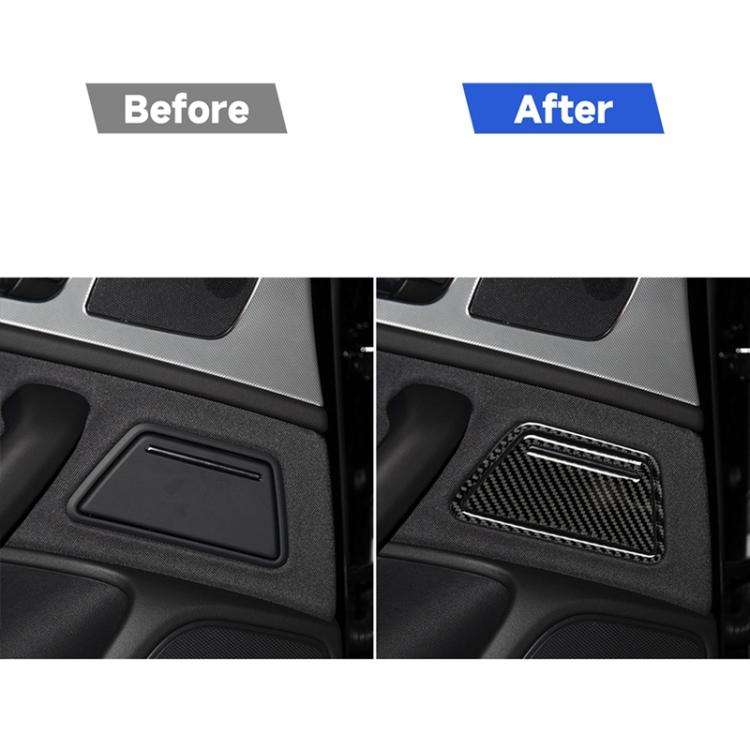 Car Carbon Fiber Ashtray Panel Decorative Sticker for Audi A6 S6 C7 A7 S7 4G8 2012-2018, Left and...