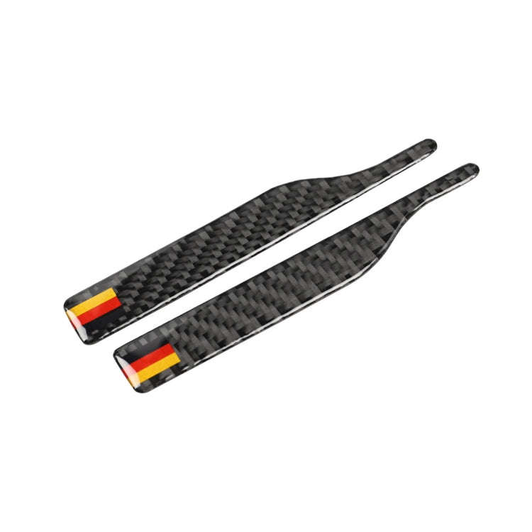 Car Carbon Fiber German Flag Pattern Rearview Mirror Anti-collision Sticker for Audi TT, Left and...