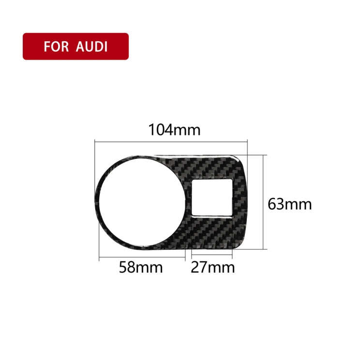 Car Carbon Fiber Headlight Switch Decorative Sticker for Audi TT 8n 8J MK123 TTRS 2008-2014, Left...