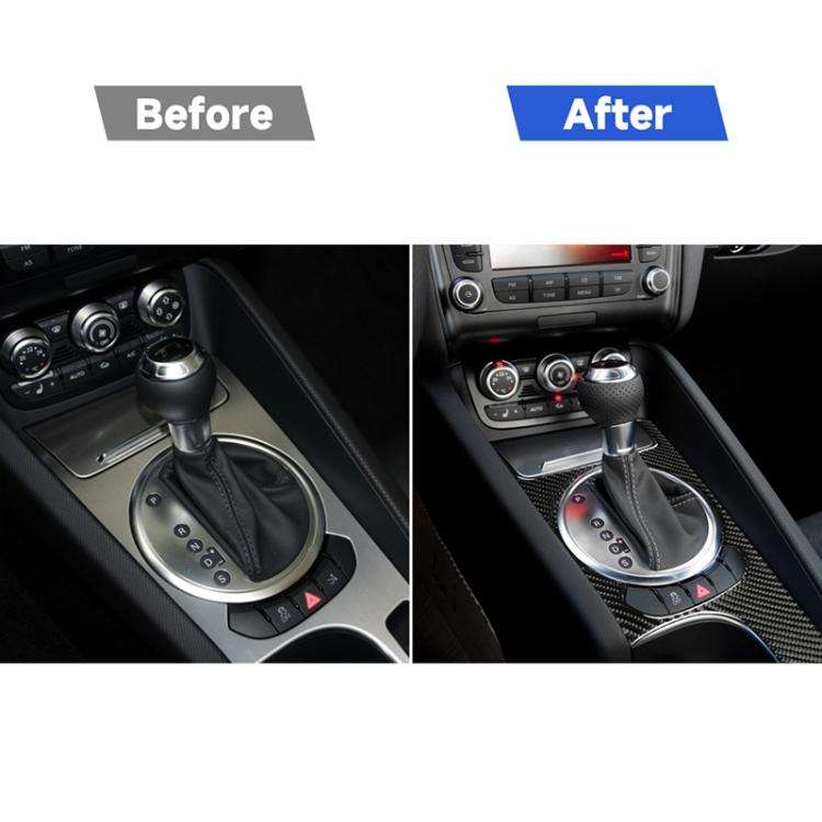Car Carbon Fiber Gear Shift Panel Decorative Sticker for Audi TT 8n 8J MK123 TTRS 2008-2014, Left...