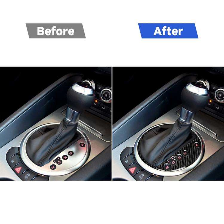 Car Carbon Fiber Gear Shift Position Panel Decorative Sticker for Audi TT 8n 8J MK123 TTRS 2008-2...