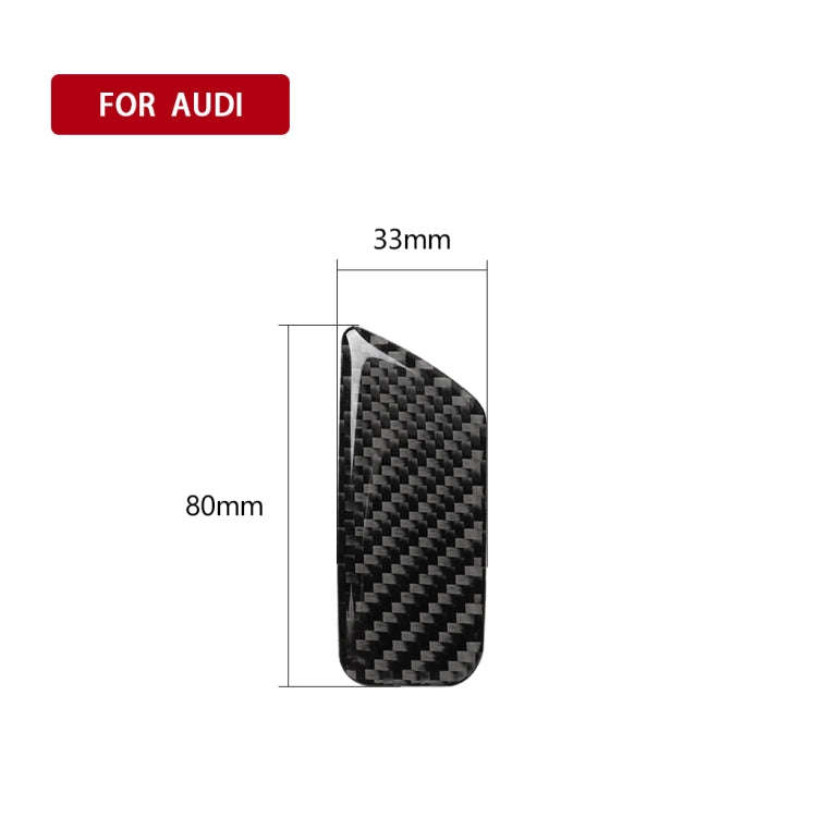 Car Carbon Fiber Passenger Seat Hand Box Switch Decorative Sticker for Audi A3 / 8V 2014-2019, Le...