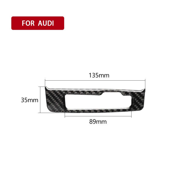 Car Carbon Fiber Gear Shift Frame Decorative Sticker for Audi A3 / 8V 2014-2019, Left Drive, Gear...
