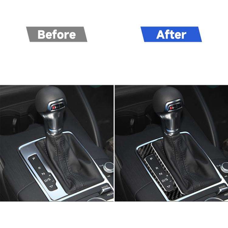 Car Carbon Fiber Gear Shift Frame Decorative Sticker for Audi A3 / 8V 2014-2019, Left Drive, Gear...