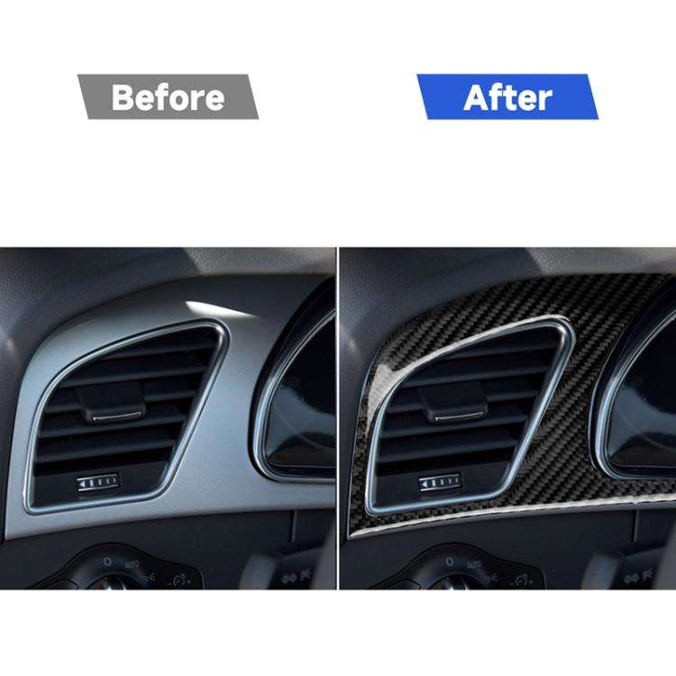 Car Carbon Fiber Dashboard Frame Decorative Sticker for Audi A5, Left Drive, For Audi A5