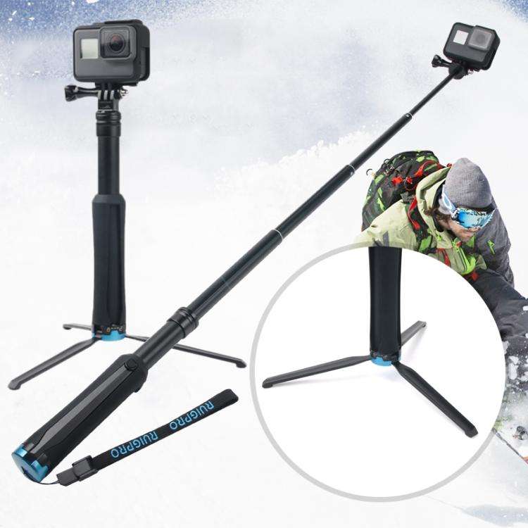 Portable Foldable Tripod Holder Selfie Monopod Stick for DJI, Insta360, GoPro and Other Action Ca...