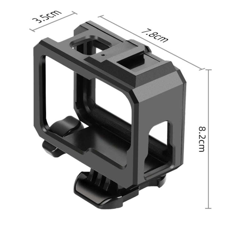 For GoPro HERO10 Black / HERO9 Black ABS Plastic Border Frame Mount Protective Case with Buckle B...