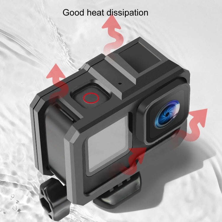 For GoPro HERO10 Black / HERO9 Black ABS Plastic Border Frame Mount Protective Case with Buckle B...