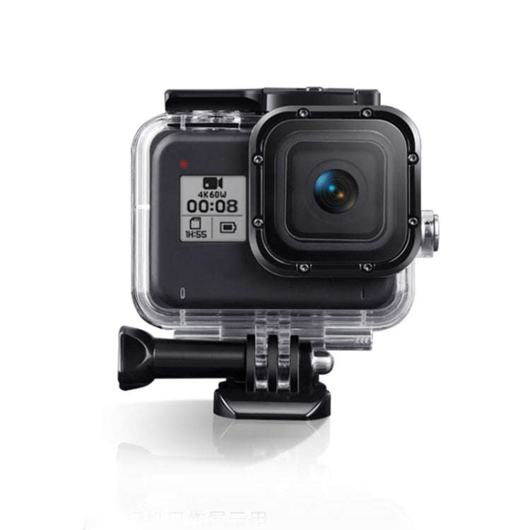 For GoPro HERO8 Black 45m Waterproof Housing Protective Case with Buckle Basic Mount & Screw & Fl...