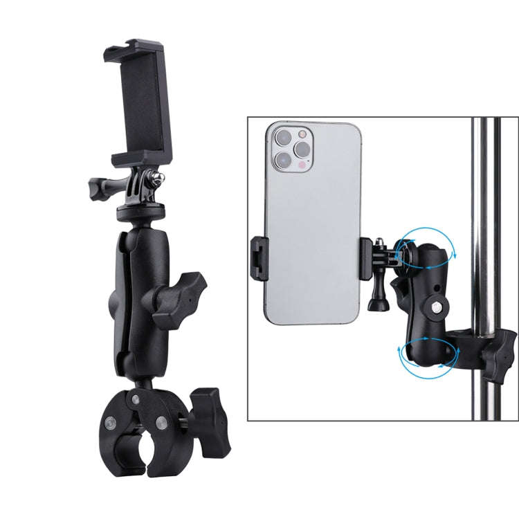 Extended Version 360 Rotation Adjustable Clamp Plier Base Holder with Phone Clamp, Extended Versi...