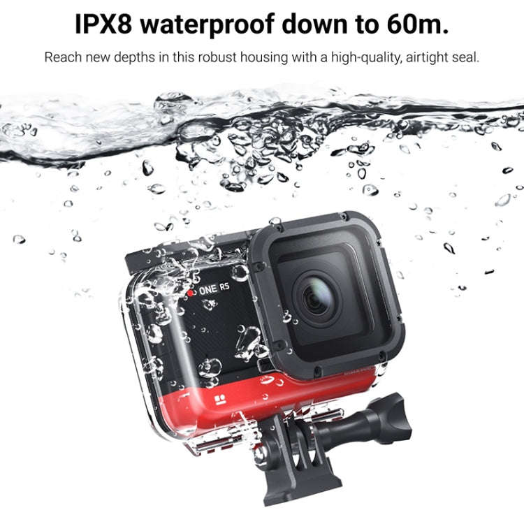 60m Underwater Depth Diving Case Waterproof Camera Housing for Insta360 One RS 4K, For Insta360 O...