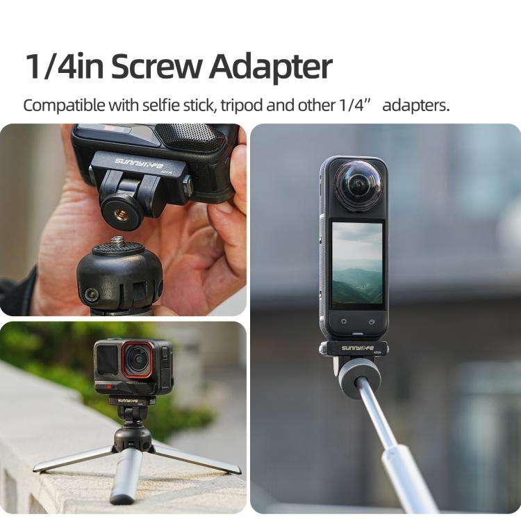 Sunnylife Magnetic Quick Release Adapter Mount 1/4 180 Tilt Adjustable Selfie Stick Adapter Stand...