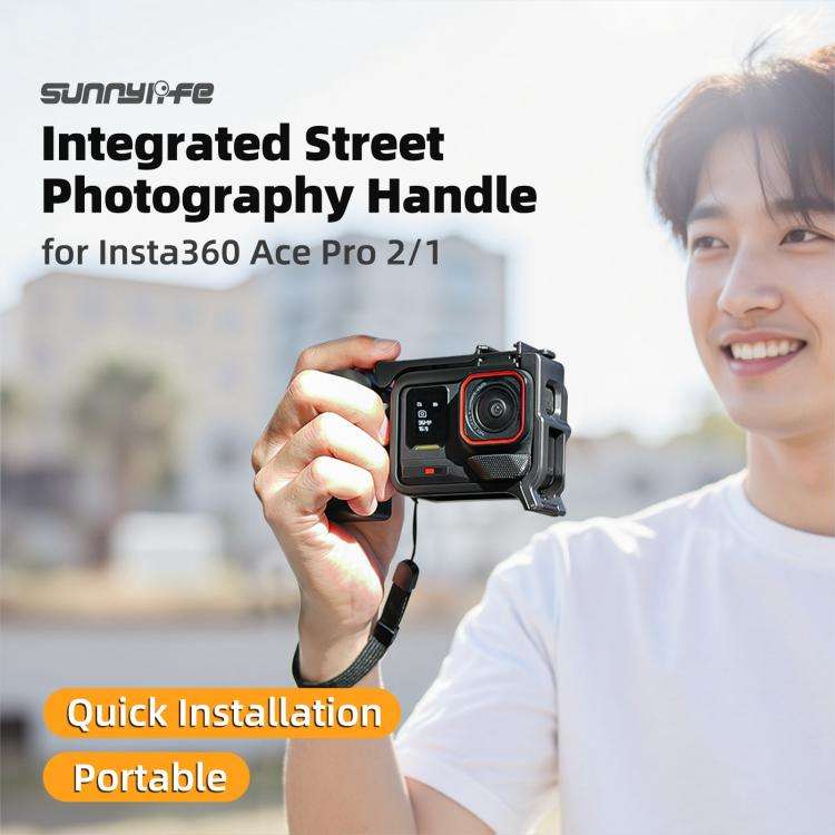 Sunnylife Street Photography Handle Ergonomic Hand Grip Quick Release Shutter Handle for Insta360...